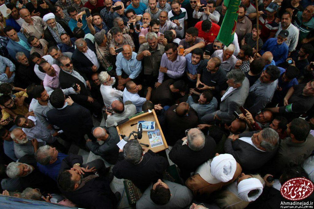 حضور و سخنرانی دکتر احمدی‌نژاد در مراسم یادوراه شهدای لسبو محله رودسر ۹۸/۵/۴ | تصاویر