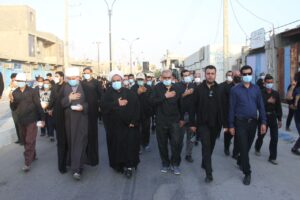مراسم پیاده روی جاماندگان اربعین حسینی در سیراف برگزار شد
