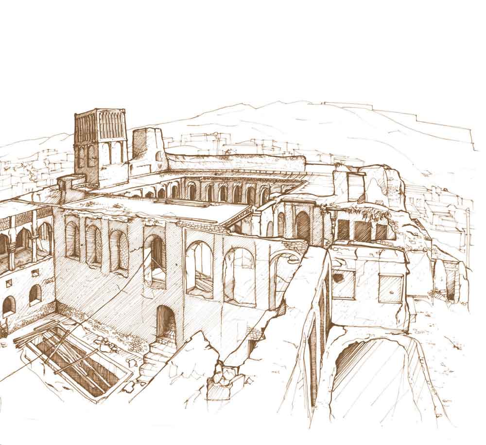 نقاشی قلعه شیخ نصوری